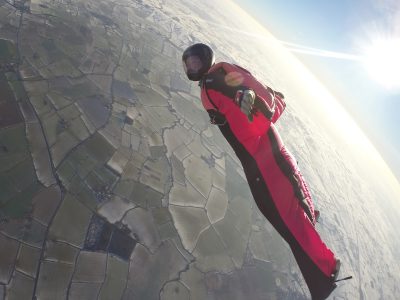 Wingsuit skydiving