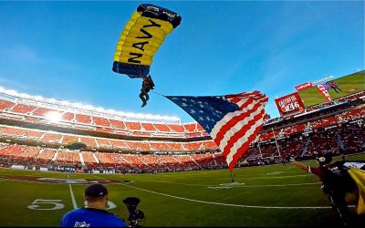 Photo courtesy of Navy Leapfrogs Parachute Team, leapfrogs.navy