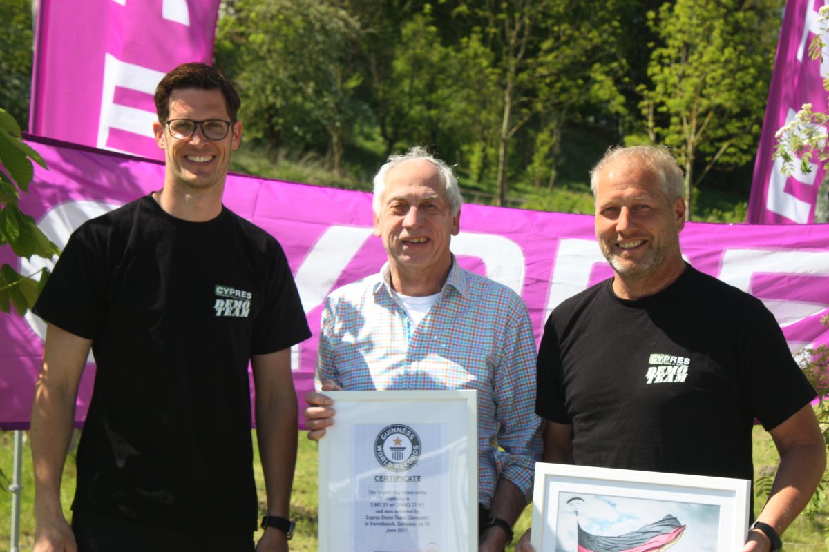 Forwarding the official World Record certificate to Helmut Cloth.