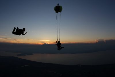 tandem in sunset