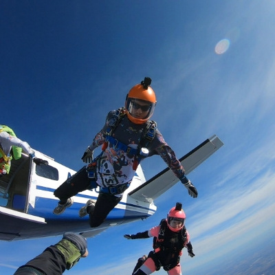 Alex exiting the Caravan at 14,000'