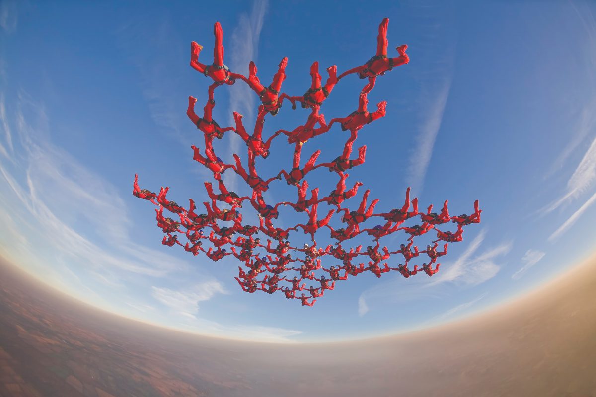 68-Way skydiving formation from 2007.