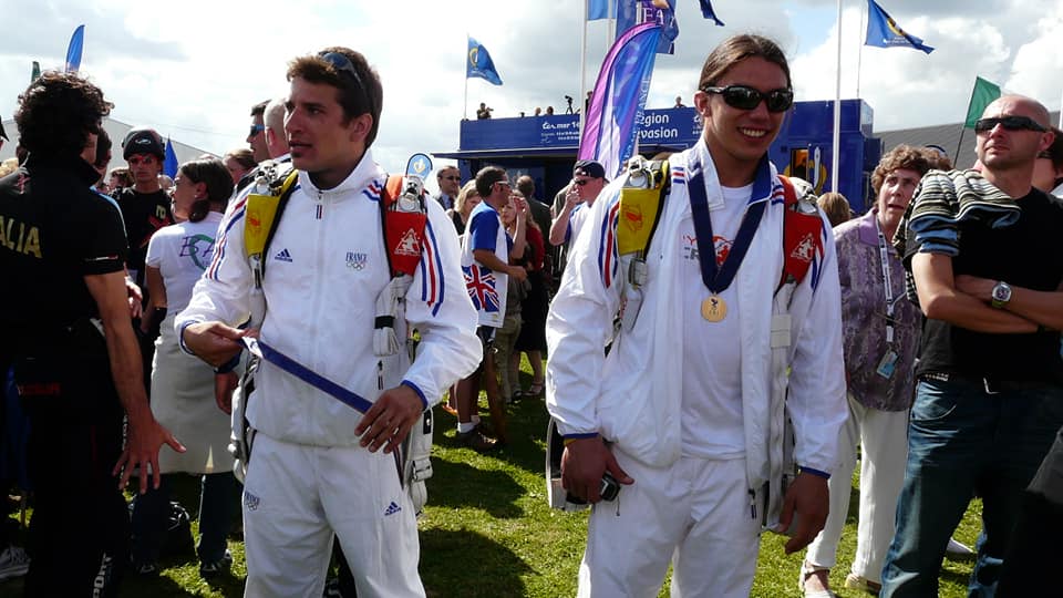 Fred Fugen and Vince Reffet wearing gold medals